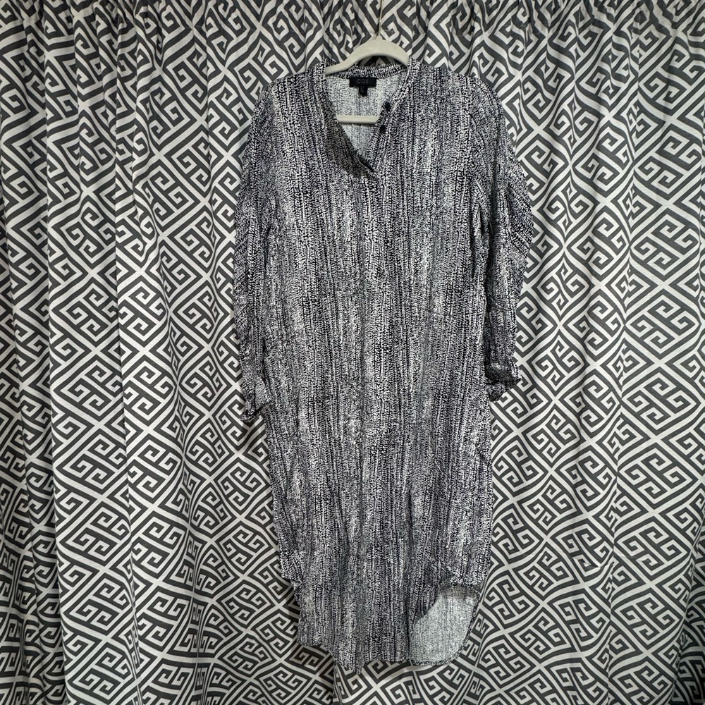 COS Monochrome Geometric Long Sleeve Dress